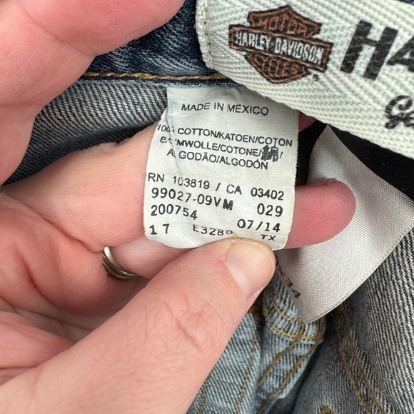 Harley-Davidson Men's Blue Straight Jeans 100% Cotton Size 40X34 - Picture 8 of 8